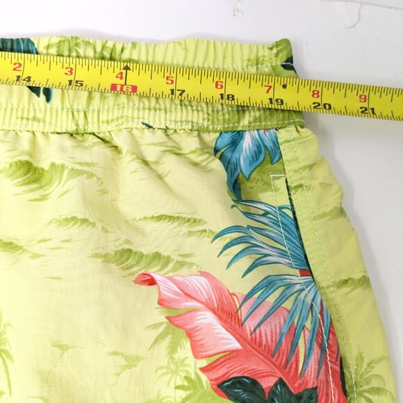 Tommy Bahama Relax Men's Swim Trunks XL Bright Floral Hawaiian Yellow Green EUC - Picture 11 of 16